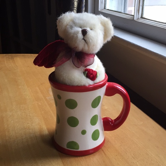 Holiday cup with decor by bear in good condition - Picture 2 of 12